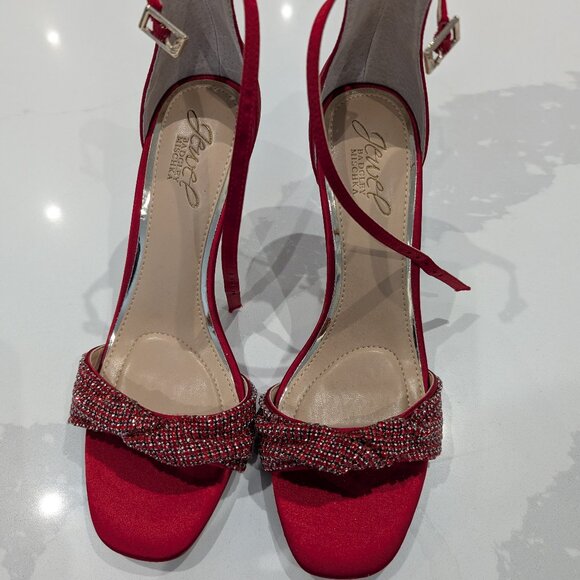 Badgley Mischka Size 7 Red Heels - Picture 1 of 2
